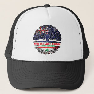 Lebanon Lebanese New Zealander New Zealand Tree Trucker Hat