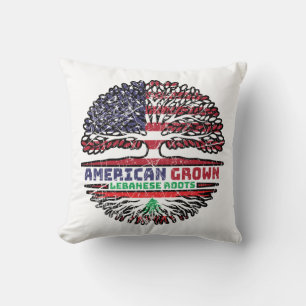 Lebanon Lebanese US American USA United States Throw Pillow