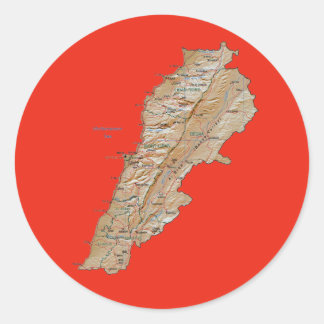 Lebanon Map Sticker