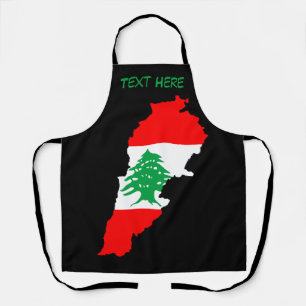 Lebanon Map with Flag Apron