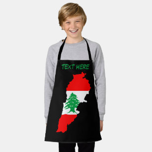 Lebanon Map with Flag Apron