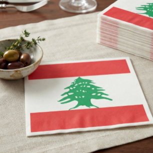 Lebanon Napkins, Lebanese Flag party /sports fan Napkin