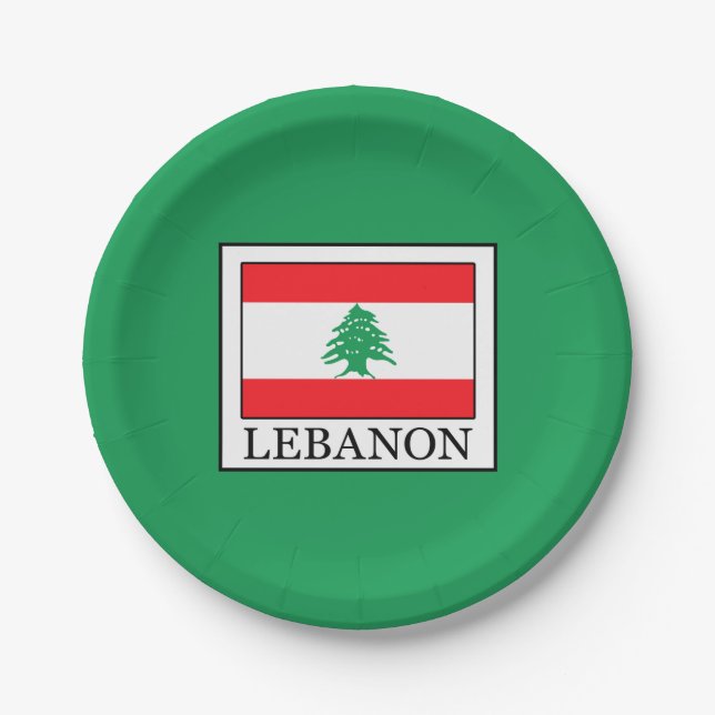 Lebanon Paper Plate (Front)