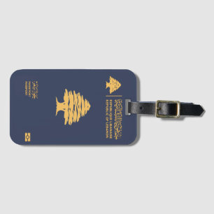 Lebanon passport luggage tag