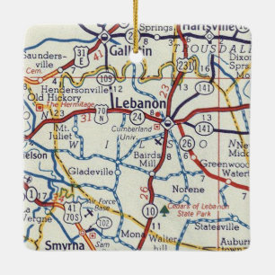 Lebanon TN Ceramic Ornament