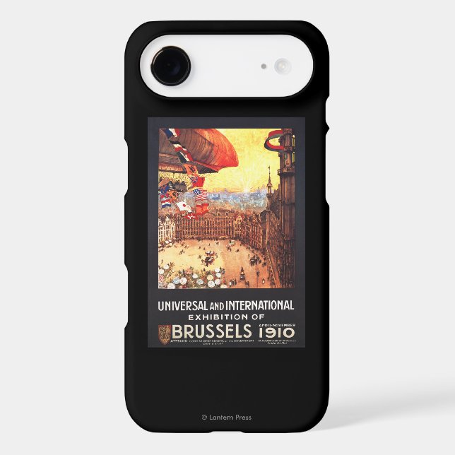 Lebaudy Airship with World Flags at Expo Case-Mate iPhone Case (Back)