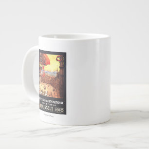 Lebaudy Airship with World Flags at Expo Large Coffee Mug