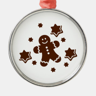 Lebkuchen christmas cookies metal ornament