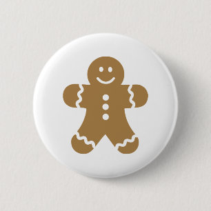 Lebkuchen man christmas 2 inch round button