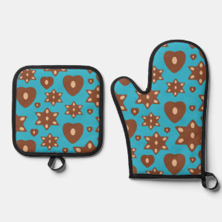 Lebkuchen mit Mandeln Oven Mitt & Pot Holder Set