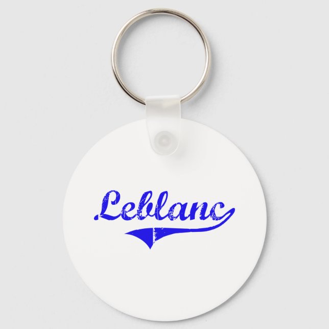 Leblanc Surname Classic Style Keychain (Front)
