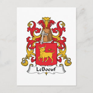LeBoeuf Family Crest Postcard