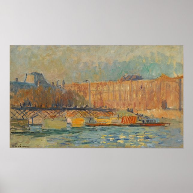 Lebourg - The Louvre And The Pont Des Arts Poster (Front)