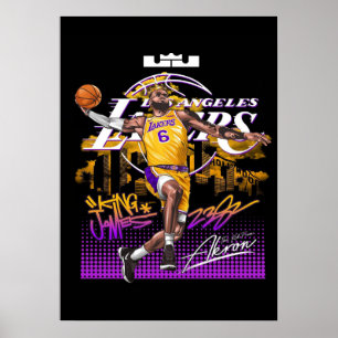 lebron james, nba, basketball, king james, slam du poster