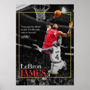 lebron james, nba, basketball, king james, slam du poster