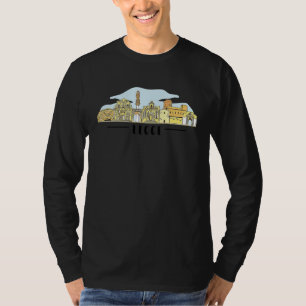 Lecce Italy Europe City Skyline Silhouette Outline T-Shirt