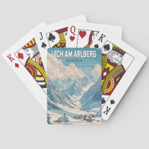 Lech am Arlberg Austria Illustration Travel Art Playing Cards