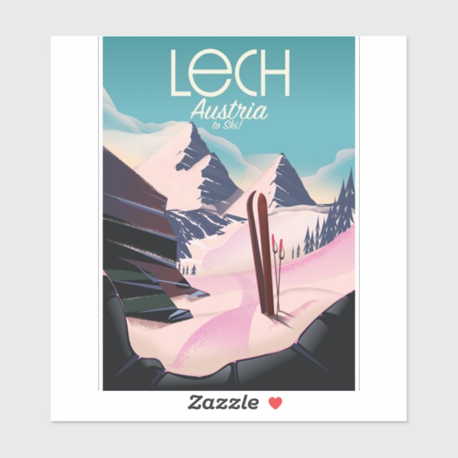 Lech Austria Ski poster. (Sheet)