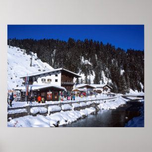 Lech Austria Winter Holiday Card Poster