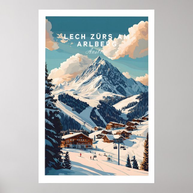 Lech Zürs am Arlberg Ski Print 1 (Front)