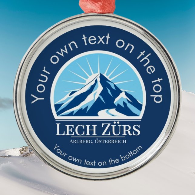 Lech Zürs Arlberg Austria ski medal Metal Ornament (Creator Uploaded)