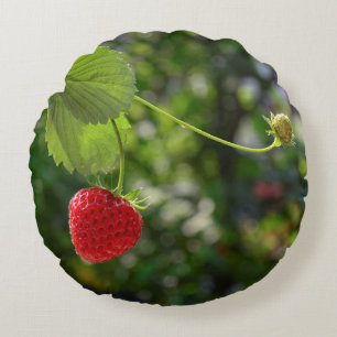 Leckere Erdbeer Zeit Round Pillow