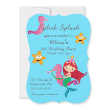 L'éclaboussure de Splish badine des invitations de