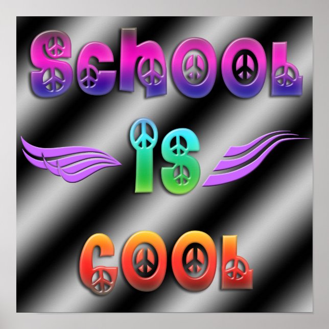 L'école est Cool - Affiche de la paix (Devant)