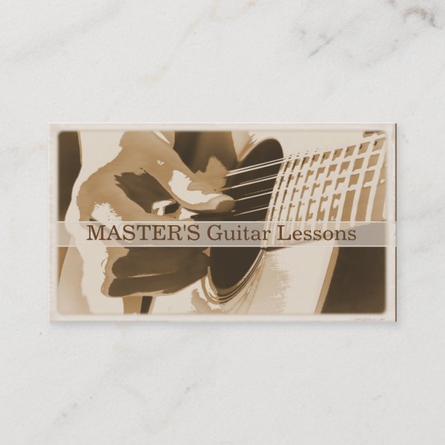 Leçons de guitare / Cartes de visite de vente (Devant)