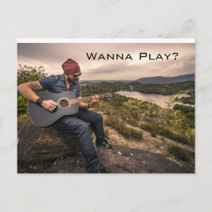 Leçons de guitare Publicité Carte postale pour les