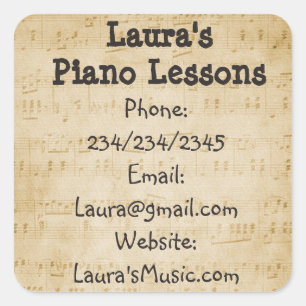 Leçons de piano personnalisées Stickers promotionn
