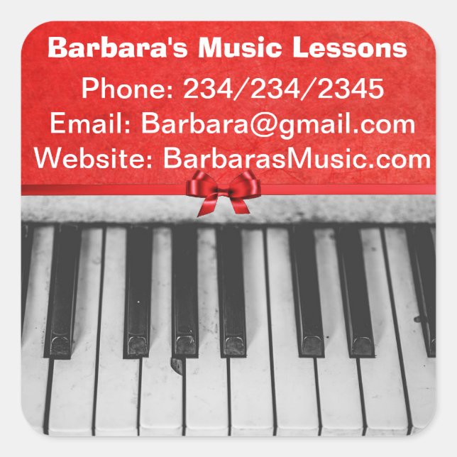 Leçons de piano Stickers promotionnels (Devant)