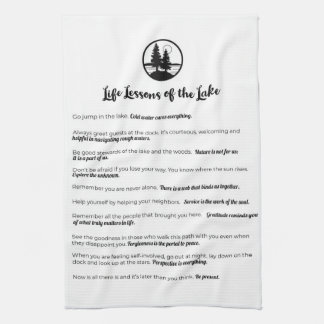 Leçons de vie de la serviette de cuisine du lac