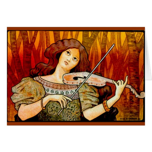 Lecons Music Violin Vintage Poster (Front Horizontal)