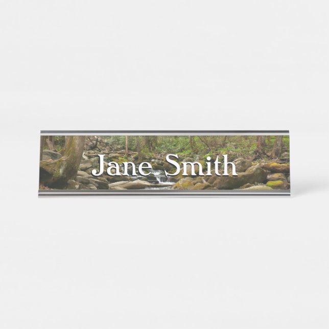 LeConte Creek at Great Smoky Mountains Desk Name Plate (Front)
