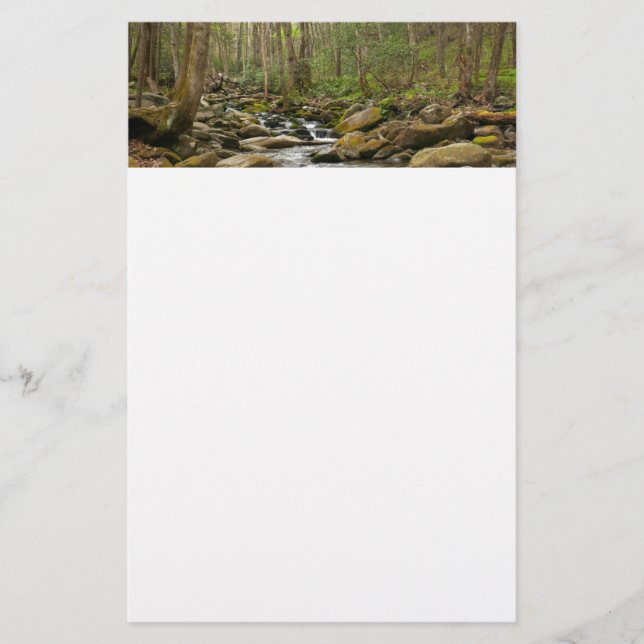 LeConte Creek at Great Smoky Mountains Stationery (Front)