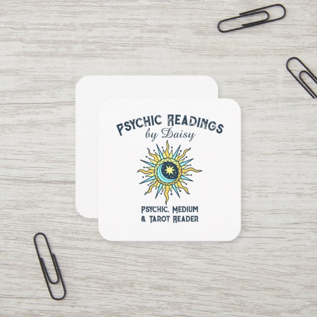Lecteur de Tarot de Lune Tribale Carte de visite (Devant/Arrière en situation)