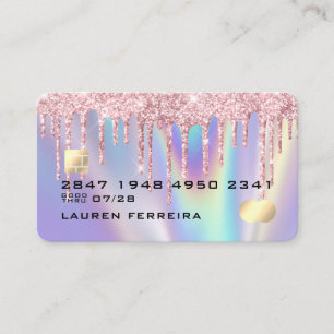 Lecteurs roses Faux Holographique Style carte de c