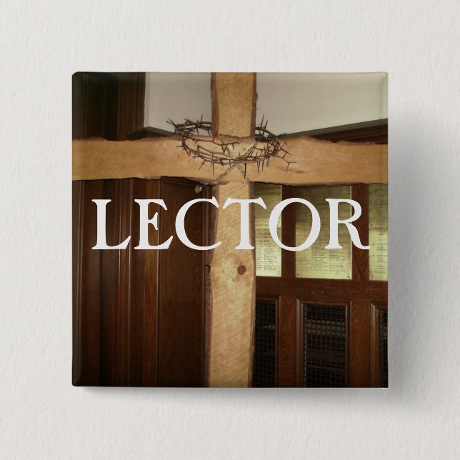 LECTOR 2 INCH SQUARE BUTTON (Front)