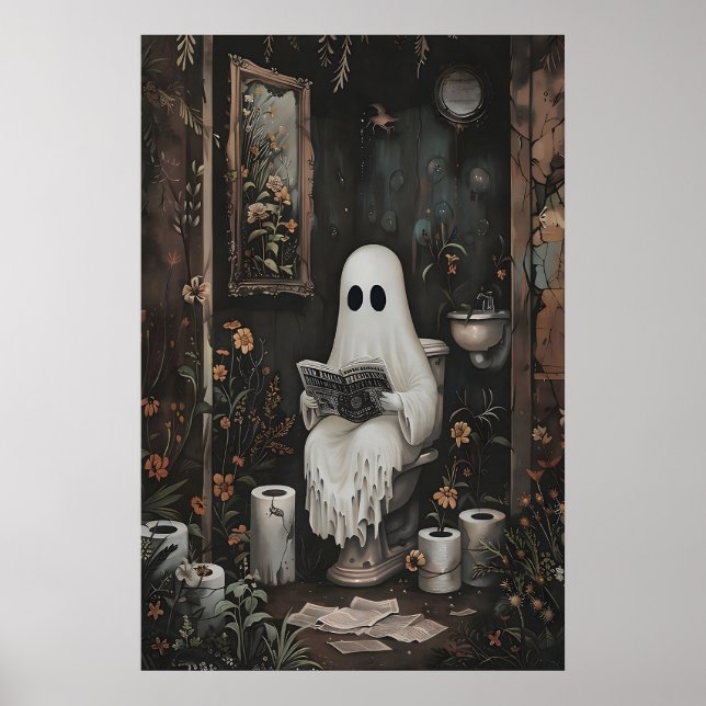 Lecture de journal de fantôme sur impression de to (Devant)
