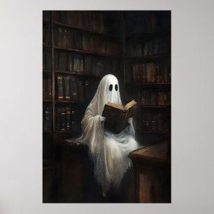 Lecture de livres fantômes dans une impression de 
