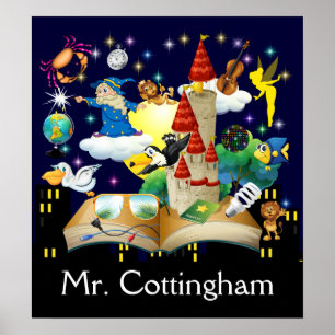 Lecture de professeur - affiche d'instruction -