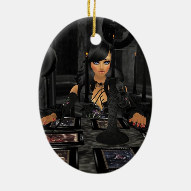 Lecture de Tarot Ornement ovale (Dos)