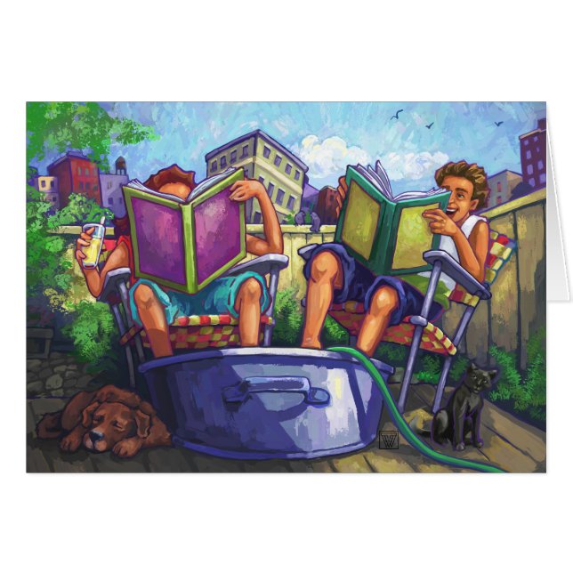 Lecture en été (Devant horizontal)