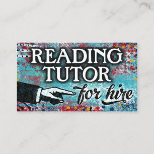Lecture Tutor Pour L'Embauche Cartes de visite - B