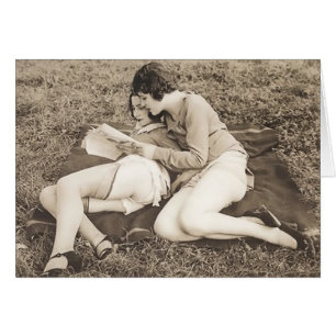 Lecture vintage de femmes