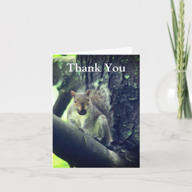 L'écureuil dans l'Arbre Carte de remerciements (Devant)