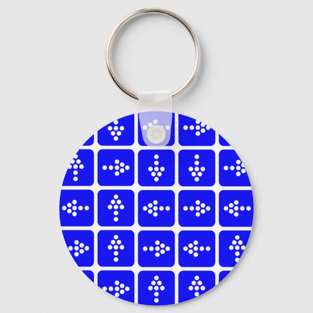 LED Arrow Square Blue Keychain (Front)