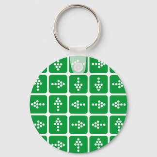 LED Arrow Square Green Keychain