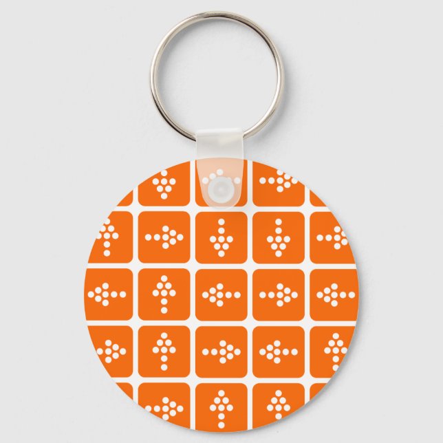 LED Arrow Square Orange Keychain (Front)